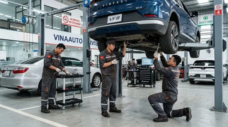 Áo polo garage màu xám đen lịch lãm giúp kỹ thuật viên toát lên phong thái chuyên gia ô tô.