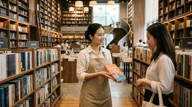 Đồng Phục Chuỗi Nhà Sách: Thanh Lịch, Phong Thái Tri Thức & Không Gian Văn Khang