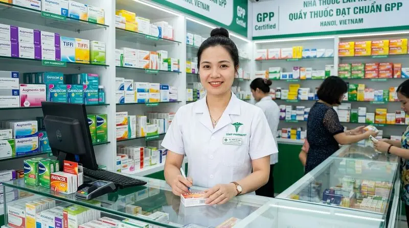 Đồng Phục Chuỗi Nhà Thuốc Chuẩn GPP: Thanh Khiết, Y Đức & Trao Trọn Niềm Tin Sức Khỏe