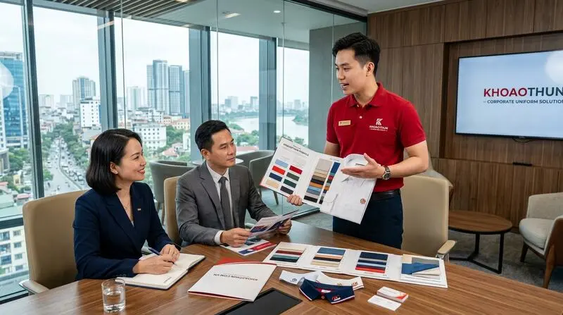 Vải Cá Sấu CVC 65/35 Chống Nhăn: 'Vua' Của Đồng Phục Polo Công Sở Cao Cấp