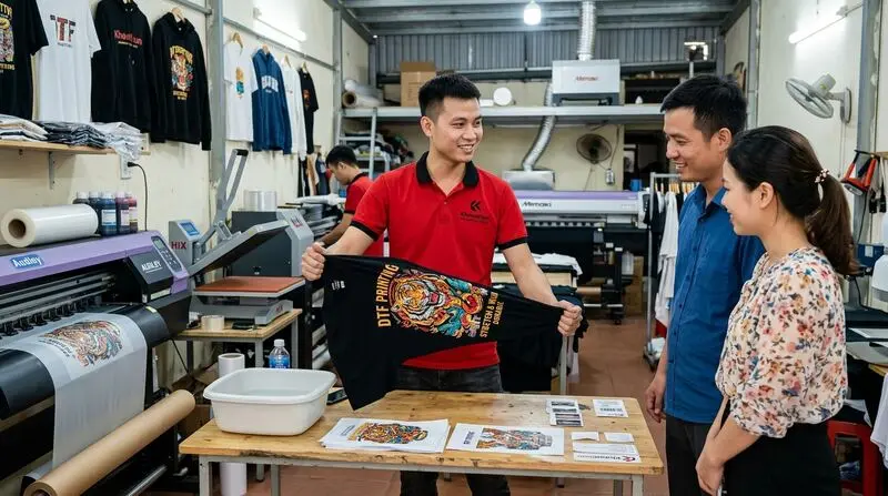 Chuyên viên KHOAOTHUN.COM.VN tư vấn dòng vải kháng khuẩn chuẩn y khoa, áo scrub, áo blouse cho bác sĩ và quản lý phòng khám y tế