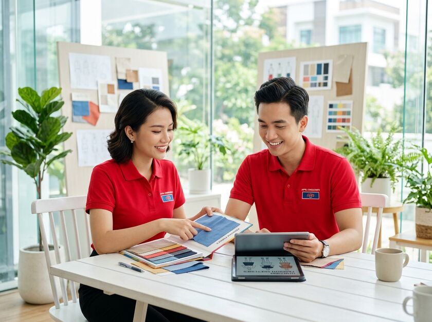Tư vấn mẫu vải và may mẫu đối chứng 24h