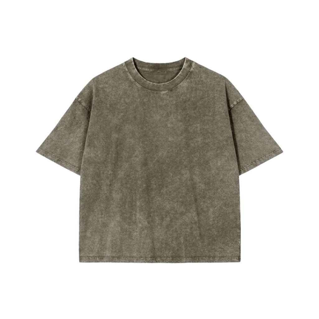 Áo wash boxy-Nâu đậm
