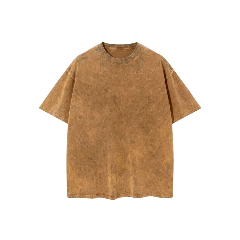 Áo wash oversize-Nâu