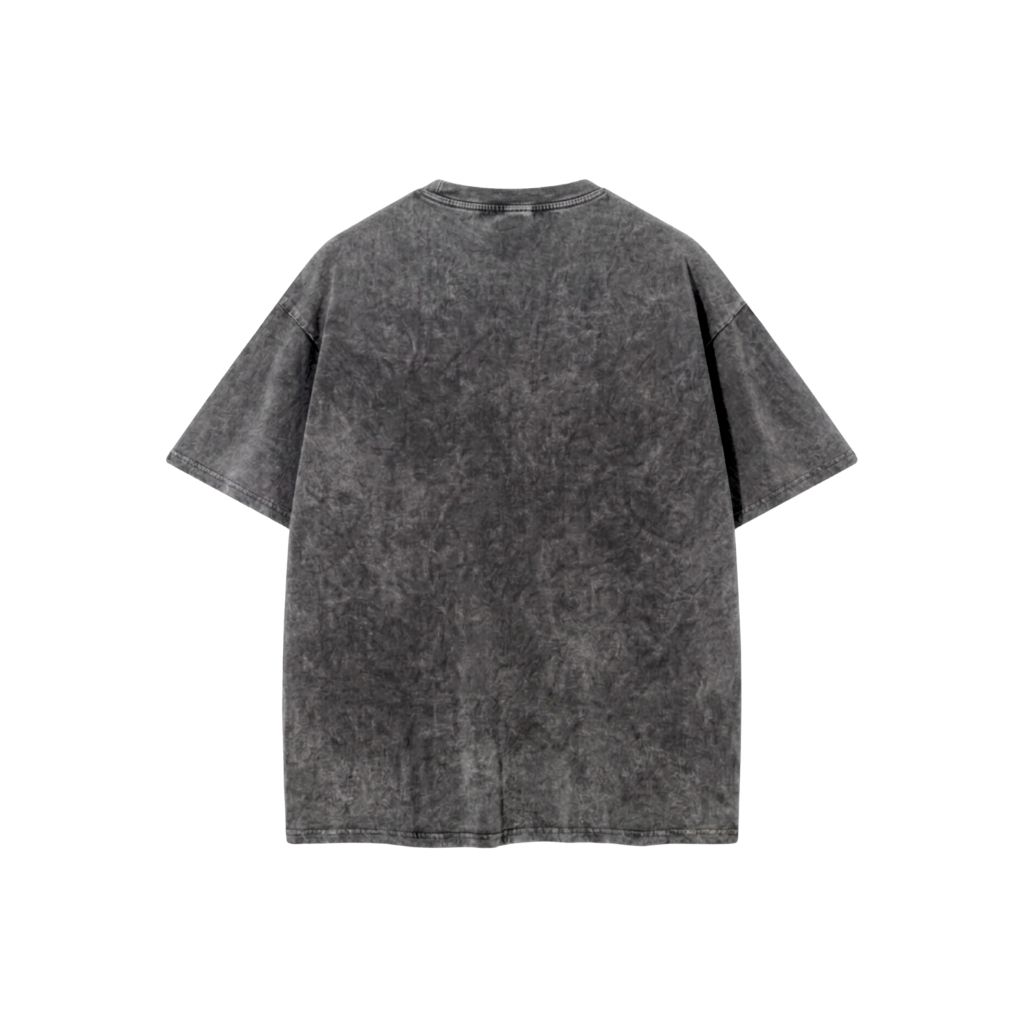 Áo wash oversize-Xám mặt sau