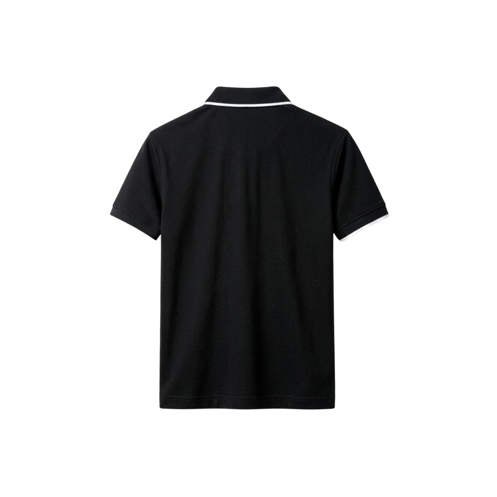 Polo Đen viền Trắng mặt sau