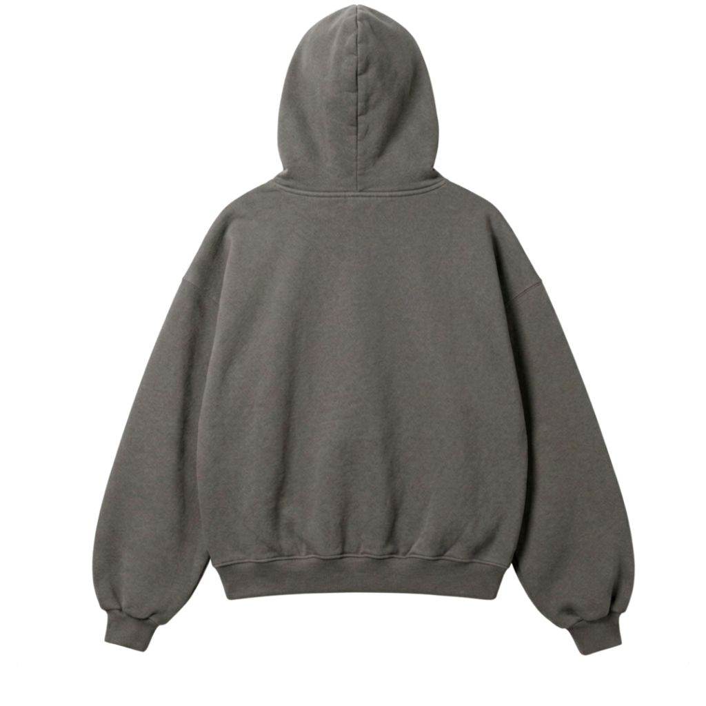 Hoodie nỉ cua - Xám mặt sau