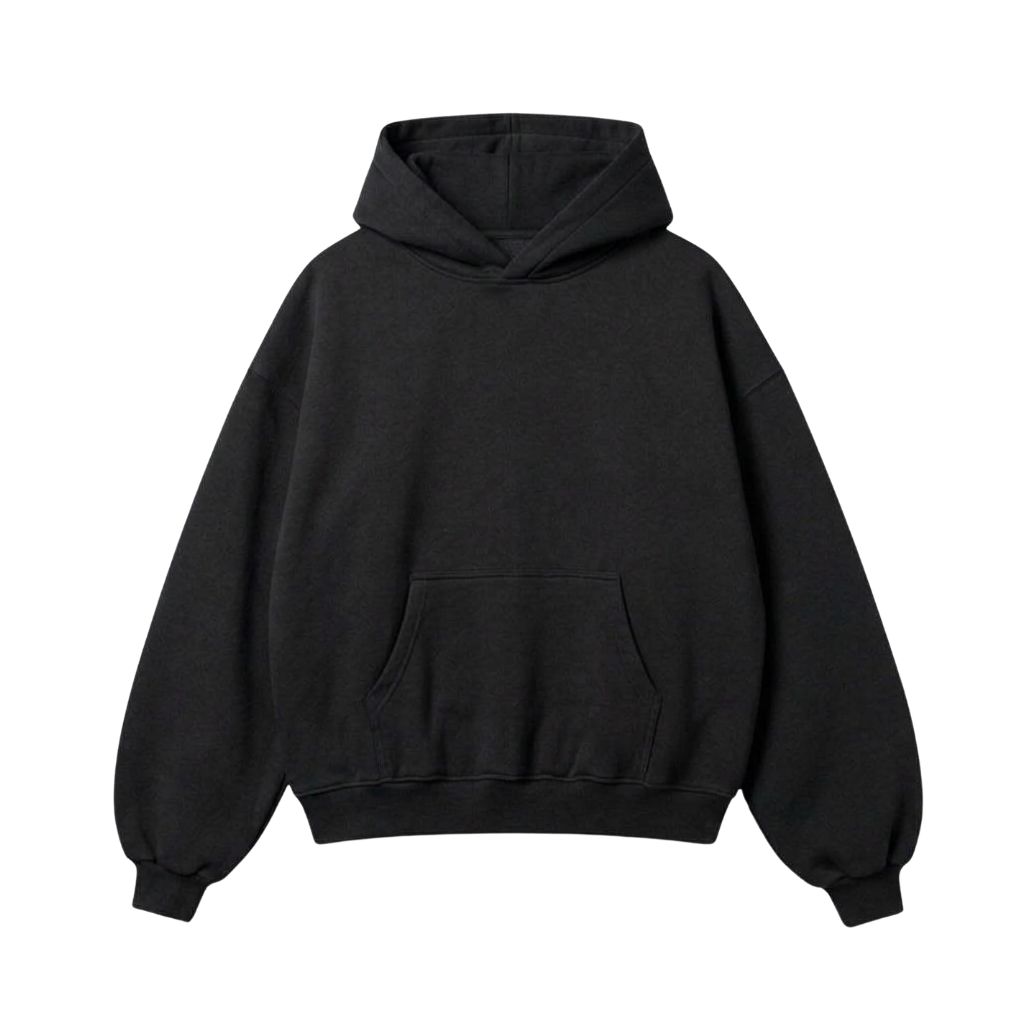 Hoodie nỉ bông-Đen
